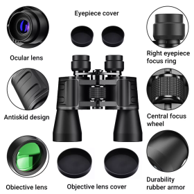 180x100 High Power Military Binoculars Day Night Vision Compact Waterproof Binoculars For Bird Watching Hunting Travel Football Games Stargazing With