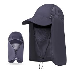 VisBeaut Sun Hat; Fishing Cap; Baseball Cap; Neck Cover With Face Mask For Outdoor Sports (Color: khaki)