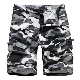 Men Camo Loose Cargo Shorts (Color: Light, size: 40)