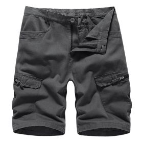 Men Camo Loose Cargo Shorts (Color: Black, size: 34)