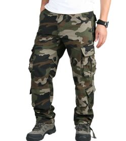 Men's Casual Military Pants Camo Cargo Work Pants Trousers (Color: ARMY, size: 34)