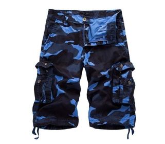 Mens Cotton Relaxed Fit Fit Outdoor Camouflage Camo Cargo Shorts (Color: 2, size: 34)