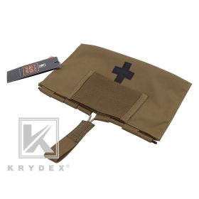 KRYDEX Seal Medical kit Pouch Tactical LBT9022 Quick Release Modular MOLLE Belt Outdoor Emergency Blow Out Storage Bag 5.5"*9" (Color: CB)