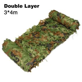 Woodland Camo Netting Camouflage Net Privacy Protection Camouflage Mesh For Outdoor Camping Forest Landscape Hiking (Color: SKY BLUE)