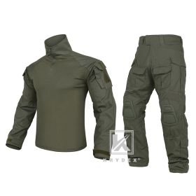 KRYDEX CP Style G3 Combat BDU Uniform Set For Outdoor Hunting Tactical Camouflage Shirt & Pants Clothing Ranger Green (Color: RG, size: XXXL)