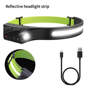 ZK30 Mini Headlamp COB LED Forehead Flashlight Torch Lighting Waterproof Bike Bicycle Front Light For Outdoor Hunting Fishing (Plug Type: AU, Emitting Color: C)