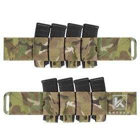 KRYDEX Elastic Cummerbund 4 x AR Magazine Pouches Stretch Cummerbund For LBT LBX FCPC Vest Accessories 2PCS/Set (Color: MC)