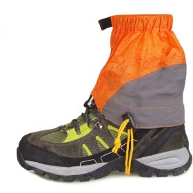 1Pair Outdoor Snow Climbing Shoes Protection Cover Anti-Inset Hiking Skiing Walking Waterproof Skate Short Gaiter (Color: Orange)