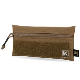 KRYDEX Tactical MK3 MK4 Vest Candy Front Panel Pouch W/ Loop & Hook 4*8" Zipper Pocket For MK3 MK4 Ready Chest Rig Plate Carrier (Color: Coyote Brown)