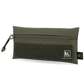 KRYDEX Tactical MK3 MK4 Vest Candy Front Panel Pouch W/ Loop & Hook 4*8" Zipper Pocket For MK3 MK4 Ready Chest Rig Plate Carrier (Color: Ranger Green)